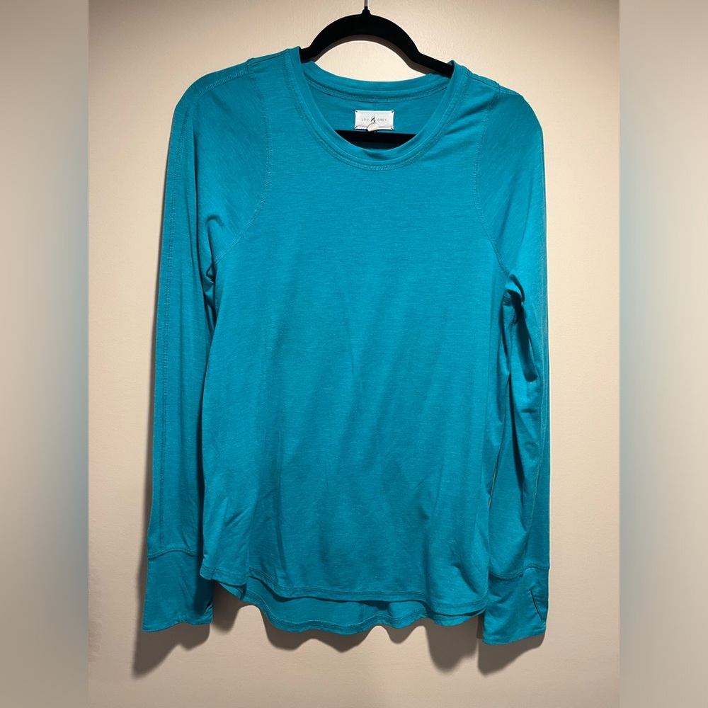Lou & Grey Teal Long Sleeve Top Medium M Soft Comfortable